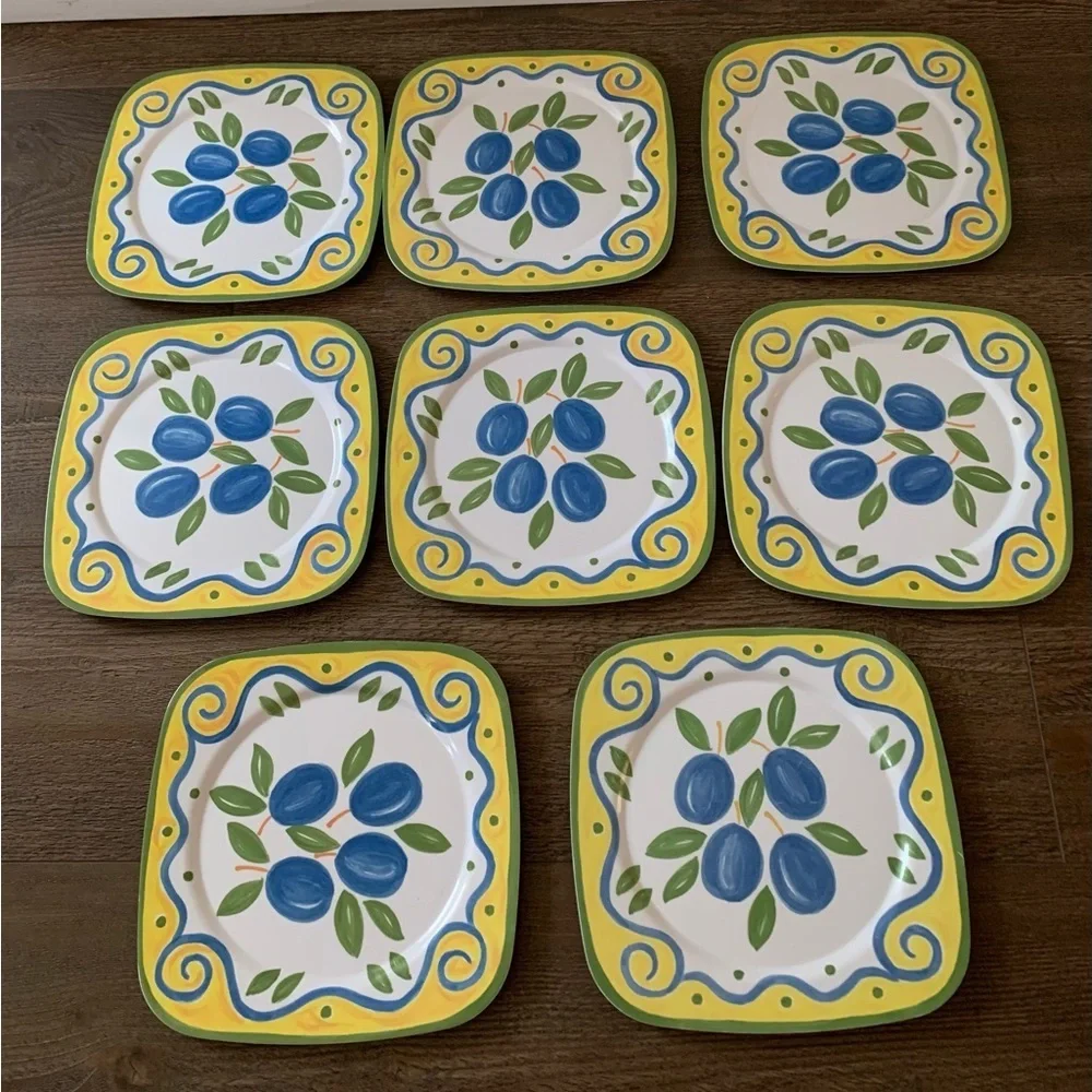 Trudeau melamine dinner plates of 8